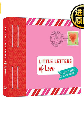 正版 Little Letters of Love 给爱的小信件 75个可折叠小信封 英文原版 进口英语书籍