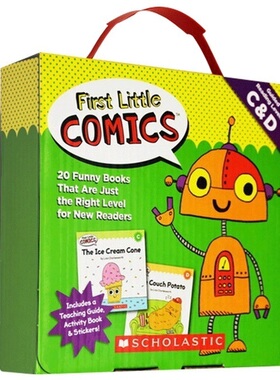 Scholastic First Little Comics Parent Pack 儿童英语启蒙漫画书CD级 家长阅读指导20册盒装 英文原版 英文版进口书籍 附贴纸