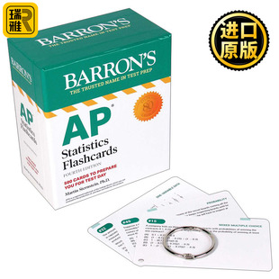 AP Statistics Flashcards 巴朗AP统计学闪卡第4版 带环扣 英文原版