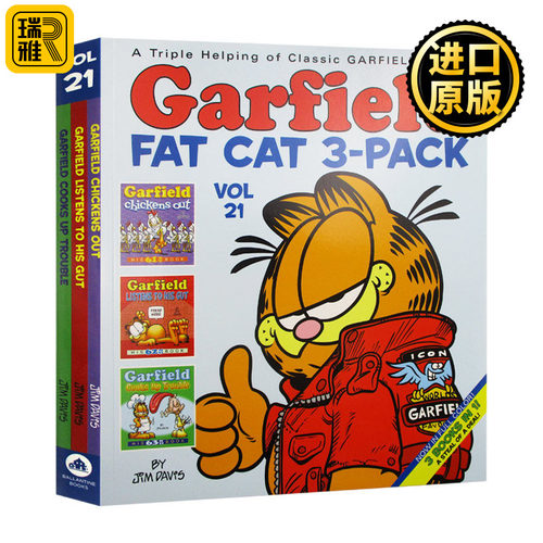 Garfield Fat Cat 3Pack #21 加菲猫漫画3本套装21 英文原版