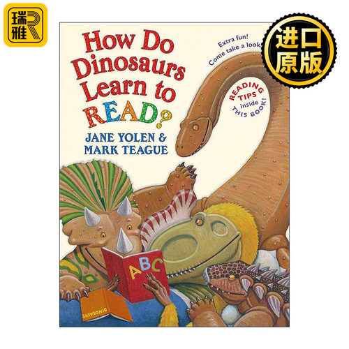 英文原版 How Do Dinosaurs Learn to Read 恐龙是如何学会阅读的 精装 家有恐龙系列 英文版 进口英语原版书籍