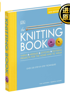 针织书 超过250步指导步骤实用指南书 英文原版 The Knitting Book Over 250 Step-by-Step 英文版 Vikki Haffenden 进口英语书籍