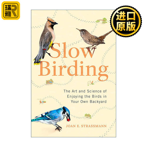 英文原版 Slow Birding 慢观鸟 在自家后院赏鸟的艺术和科学 观鸟指南 Joan Strassmann 精装 英文版 进口英语原版书籍