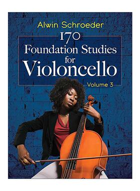 英文原版 170 Foundation Studies for Violoncello Volume 3 大提琴基础学习教程 卷三 英文版 进口英语原版书籍