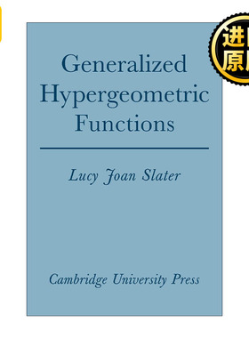 Generalized Hypergeometric Functions Lucy Joan Slater