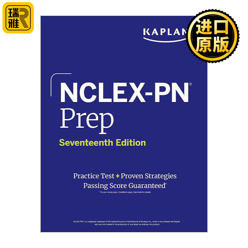 英文原版 NCLEX-PN Prep 卡普兰 美国职业护士考试备考 第7版 英文版 进口英语原版书籍