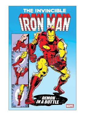 英文原版 Iron Man Demon In A Bottle 钢铁侠 瓶中恶魔 新印版2 漫威漫画 Bob Layton 英文版 进口英语原版书籍