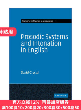 英文原版 Prosodic Systems and Intonation in English