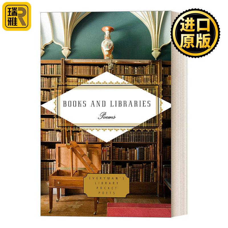 英文原版 Books and Libraries Poems Everyman's Library Pocket Poets Series 书与图书馆 诗选 人人图书馆精装收藏版 英文版