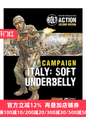 英文原版 Bolt Action Campaign Italy Soft Underbelly 桌面战争兵棋 意大利软肋行动 英文版 进口英语原版书籍