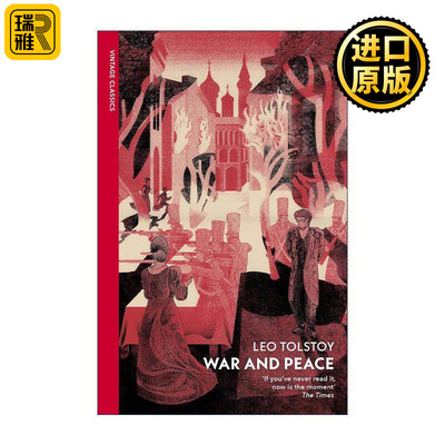 英文原版 War and Peace 托尔斯泰 战争与和平 Vintage红脊经典 英文版 进口英语原版书籍