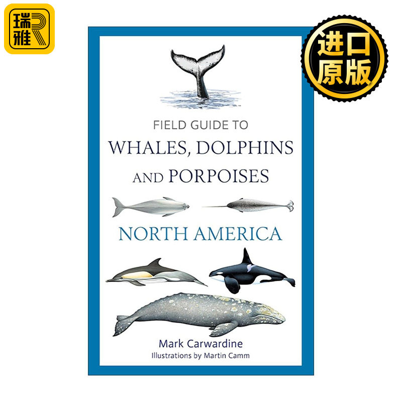 英文原版 Field Guide to Whales Dolphins and Porpoises of North America 北美鲸豚类野外指南 英文版 进口英语原版书籍