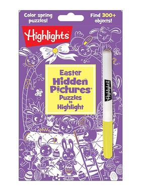 英文原版 Easter Hidden Pictures Puzzles to Highlight 复活节 亮点隐藏图片 含荧光笔 儿童益智游戏活动书 进口英语原版书籍