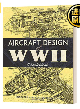 二战飞机设计素描图 英文原版 Aircraft Design of WWII 英文版 Lockheed Aircraft Corporation  进口英语原版书籍