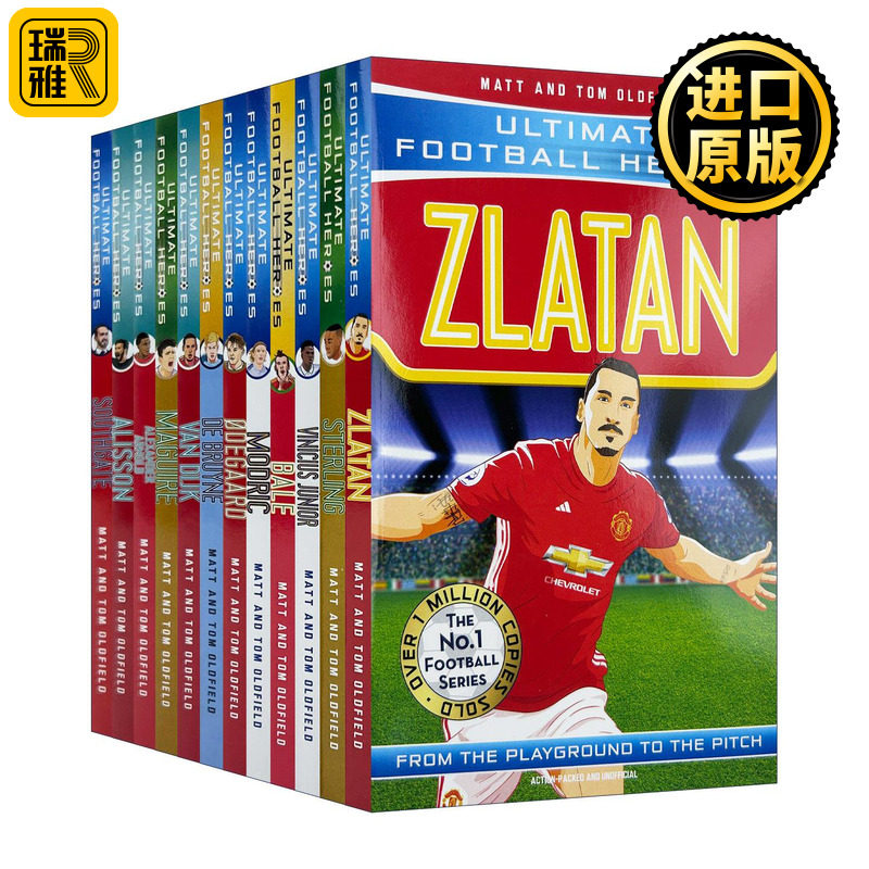 英文原版 Ultimate Football Heroes 超级足球明星人物传记 12册套装 英文版 进口英语原版书籍