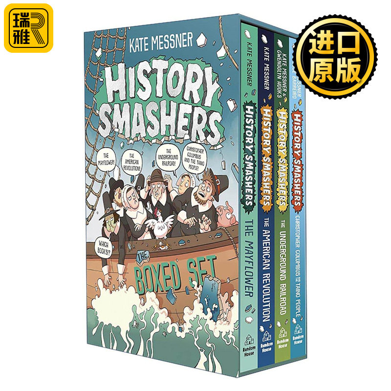 英文原版 History Smashers The Boxed Set 历史粉碎机系列 四册盒装套装 儿童科普百科 Kate Messner 英文版 进口英语原版书籍