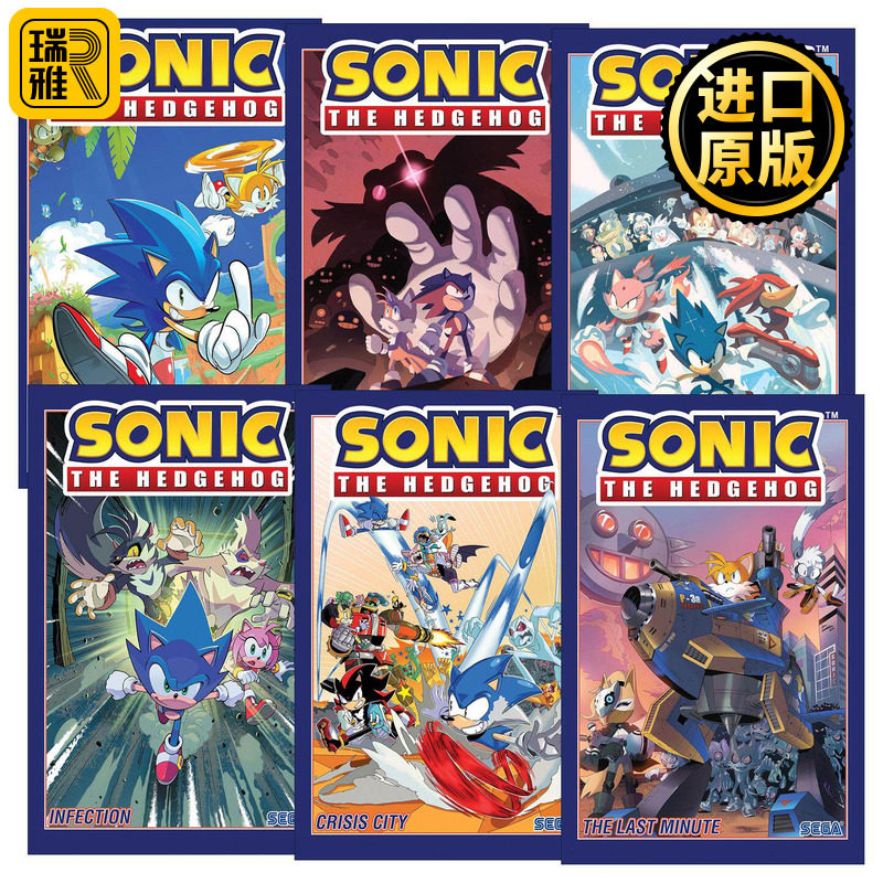 英文原版 Sonic The Hedgehog 刺猬索尼克系列1-6册 余波 埃格曼博士的命运 最后一分钟 天使岛之战 英文版 进口英语原版书籍