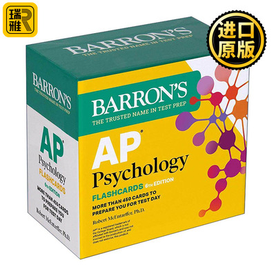 英文原版 AP Psychology Flashcards 巴朗AP心理学闪卡 第6版 英文版 进口英语原版书籍