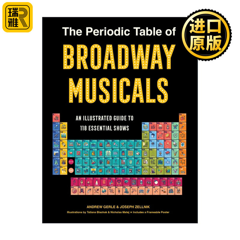 英文原版 The Periodic Table of Broadway Musicals 百老汇118部经典音乐剧 图解指南 精装 英文版 进口英语原版书籍