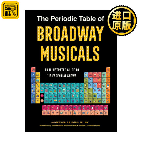 英文原版 The Periodic Table of Broadway Musicals 百老汇118部经典音乐剧 图解指南 精装 英文版 进口英语原版书籍