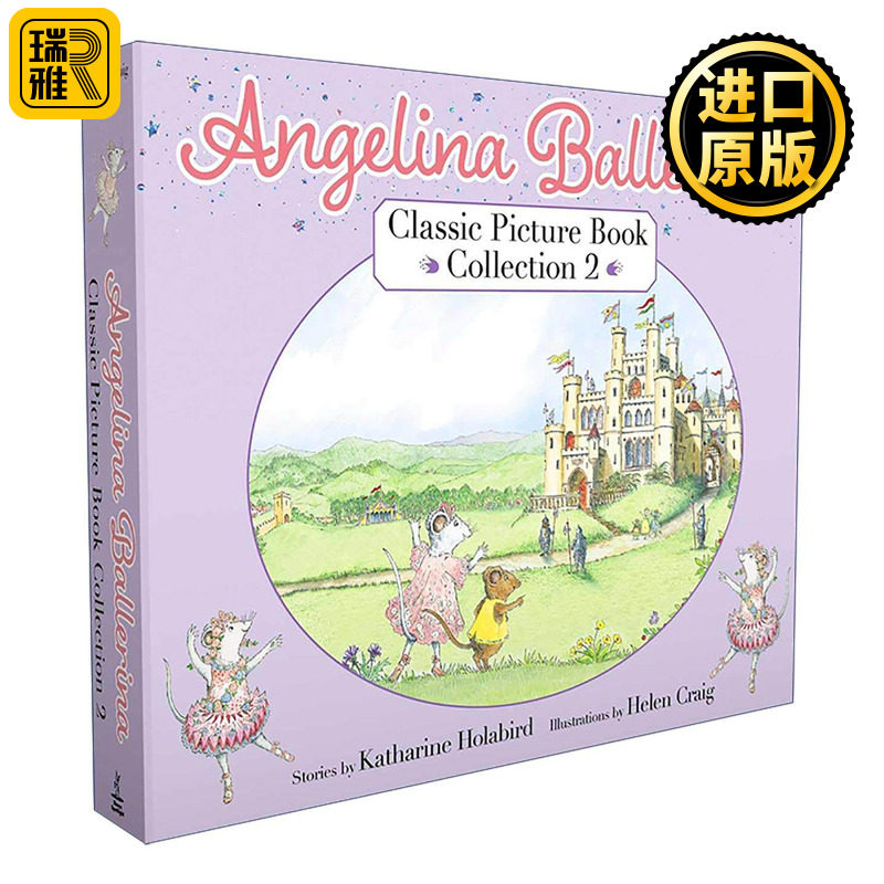 英文原版 Angelina Ballerina Classic Picture Book Collection 2 芭蕾小精灵安吉莉娜 精装绘本3册盒装2 进口英语原版书籍