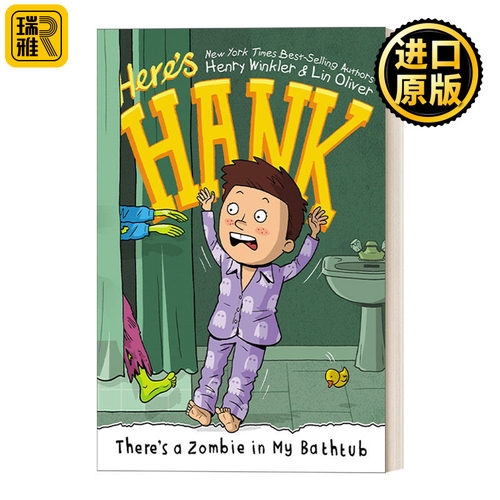 There's a Zombie in My Bathtub (Here's Hank 05) 这是汉克系列5 6-8岁儿童成长主题章节桥梁故事书 阅读障碍 Scott Garrett