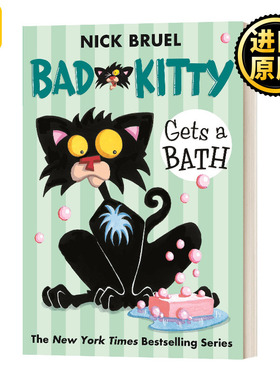 现货英文原版 Bad Kitty Gets A Bath 坏小猫洗澡 英文版 Nick Bruel 进口英语原版书籍