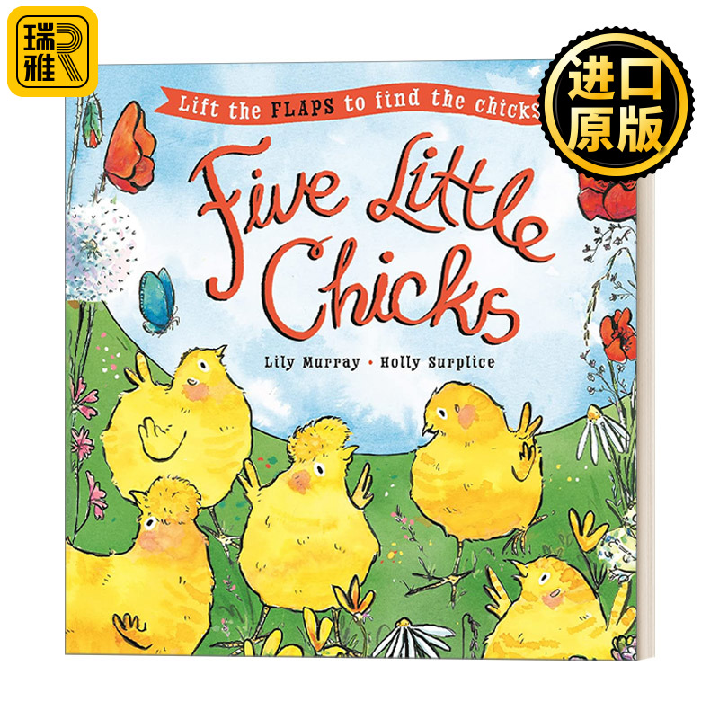 英文原版 Lift and Flaps Five Little Chicks五只小鸡翻翻书英文版进口英语原版书籍