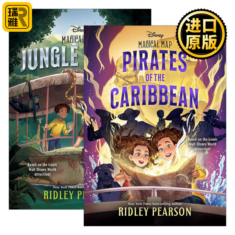 英文原版 Magical Map 魔法地图系列1-2册 迪士尼儿童奇幻章节桥梁故事书 Ridley Pearson 英文版 进口英语原版书籍