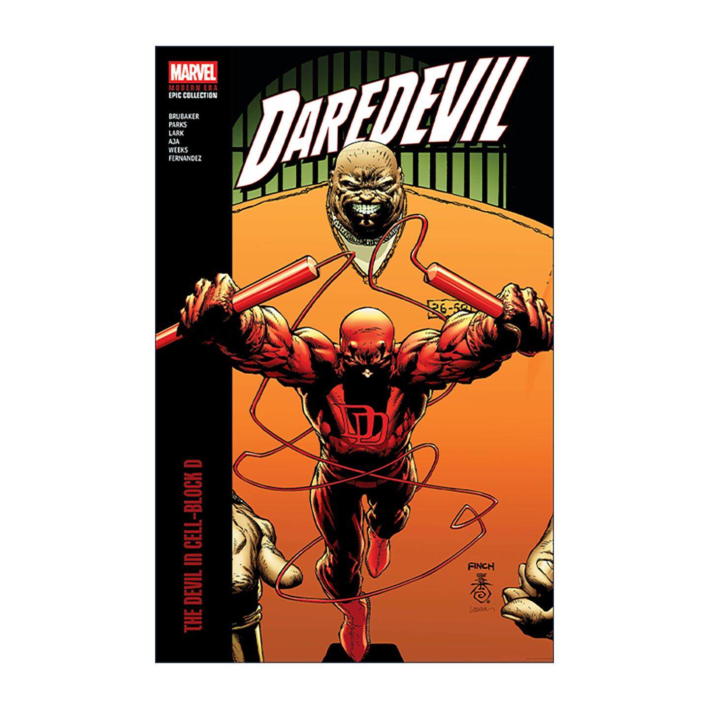 英文原版 Daredevil Modern Era Epic Collection The Devil In Cell-Block D超胆侠 夜魔侠 现代史诗珍藏集 D区牢房中的恶魔 漫威
