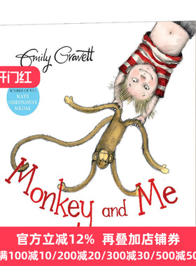 猴子与我 英文原版 Monkey and Me 英文版 Emily Gravett 纯全英文版正版原著进口英语书籍