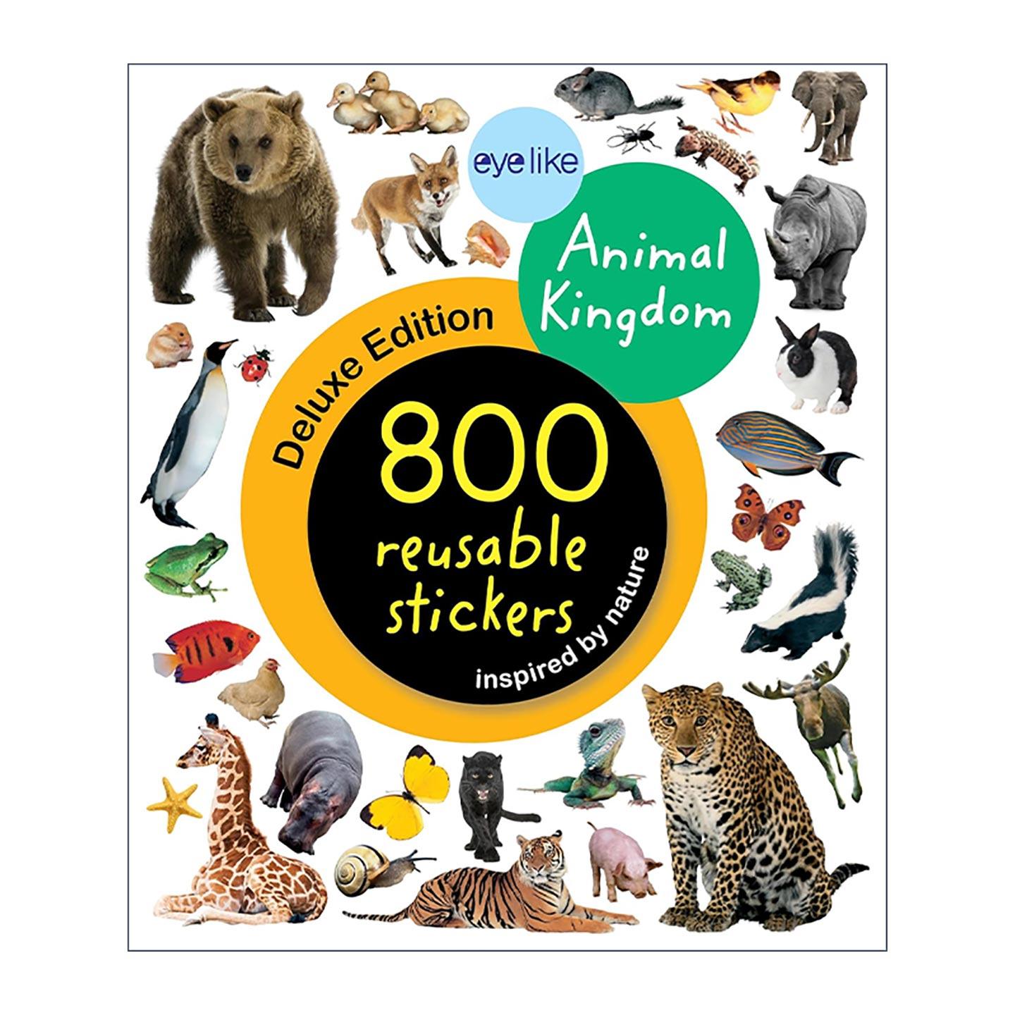 英文原版 Eyelike Stickers Deluxe Animal Kingdom我的自然博物馆动物王国含超800张可重复使用的贴纸英文版进口英语原版书籍