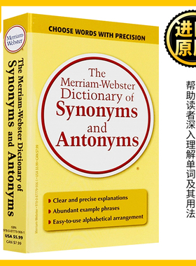 韦氏同义词反义词词典 英文原版 The Merriam Webster Dictionary of Synonyms and Antonyms韦小黄 麦林韦氏英英词典英语字典辞典