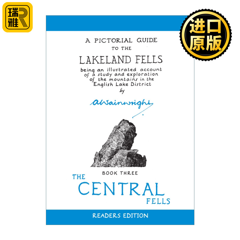 英文原版 The Central Fells A Pictorial Guide to the Lakeland Fells温莱特湖区瀑布图鉴中央瀑布精装英文版进口英语书籍-封面