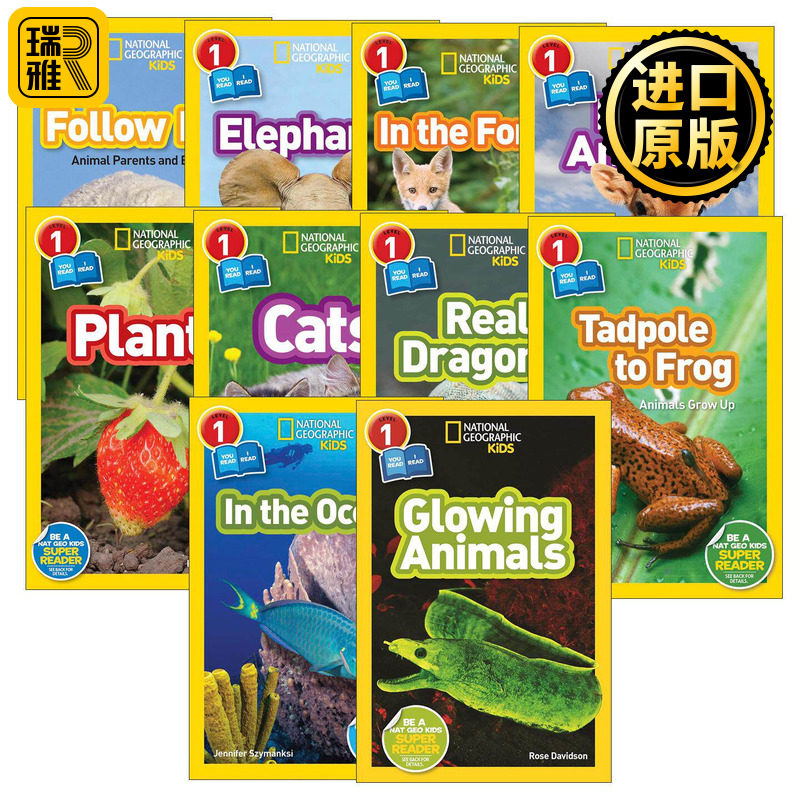 英文原版 National Geographic Kids Readers L1/Co-reader 国家地理第1级亲子阅读10册 自然科普系列 英文版 进口英语原版书籍