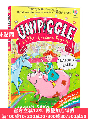 英文原版小说 Usborne Unipiggle: Unicorn Muddle 独角猪 独角兽泥潭 尤斯伯恩儿童全彩幽默搞笑章节桥梁书 进口英语原版书籍