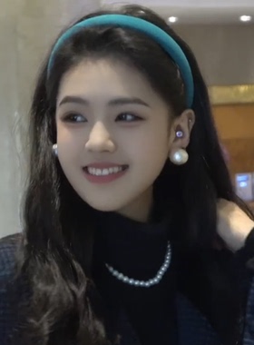 zoozmini湖蓝色海绵细发箍女2025新款日常外戴高颅顶发卡发捆头箍