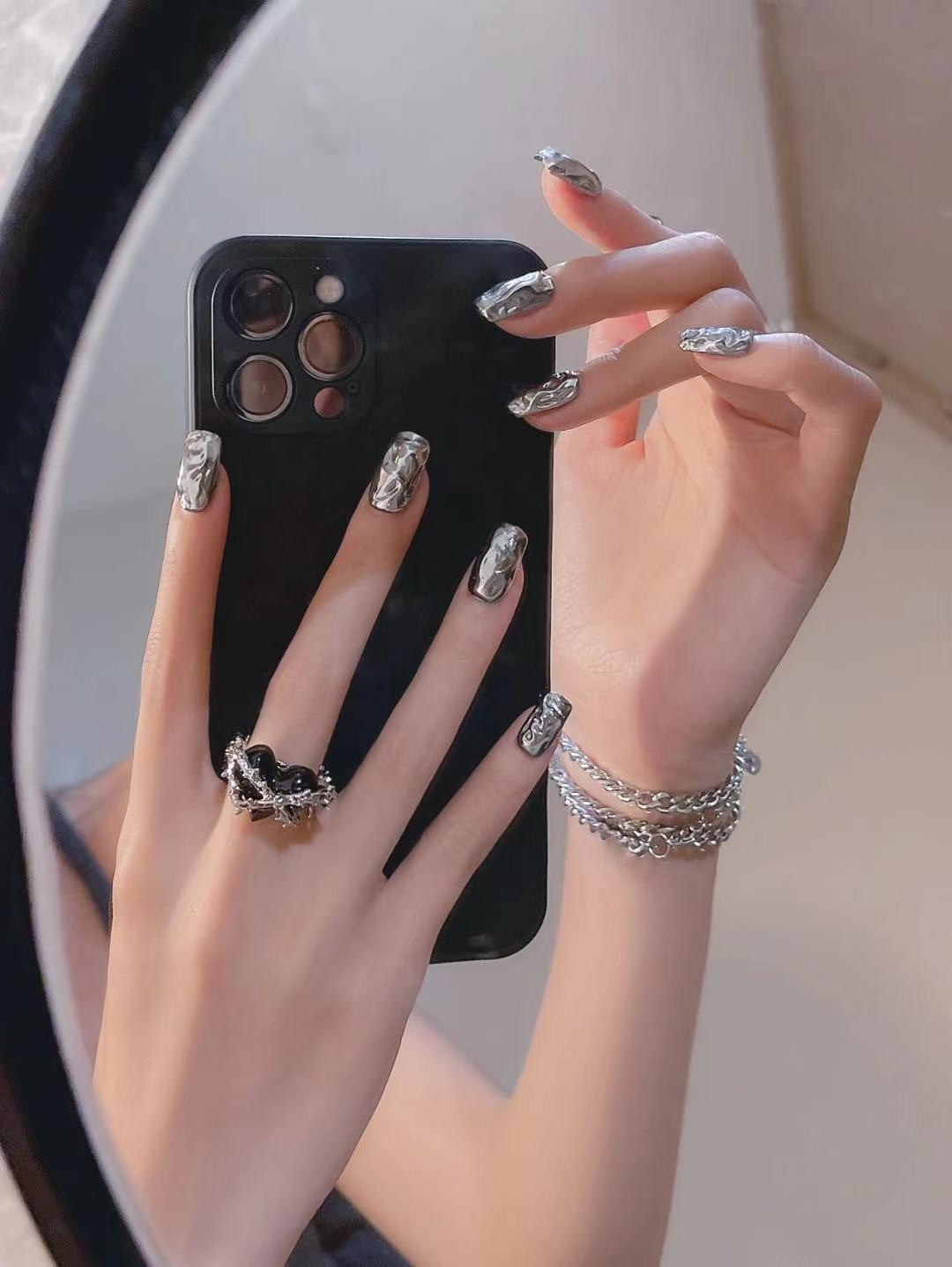 zoozmini吴萱仪明星同款荆棘爱心戒指ins潮高级感开口指环食指戒