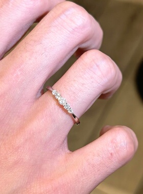 简约仿闪钻戒指女新款轻奢高级感