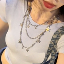 zoozmini多层叠戴星星项链女气质纯欲风y2k朋克辣妹炸街配饰颈链