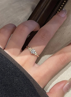 清冷感闪钻戒指温柔气质开口食戒