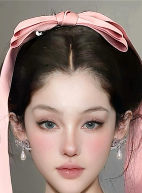 zoozmini超大蝴蝶结发夹少女芭蕾风丝带弹簧夹头饰女飘带边夹发饰