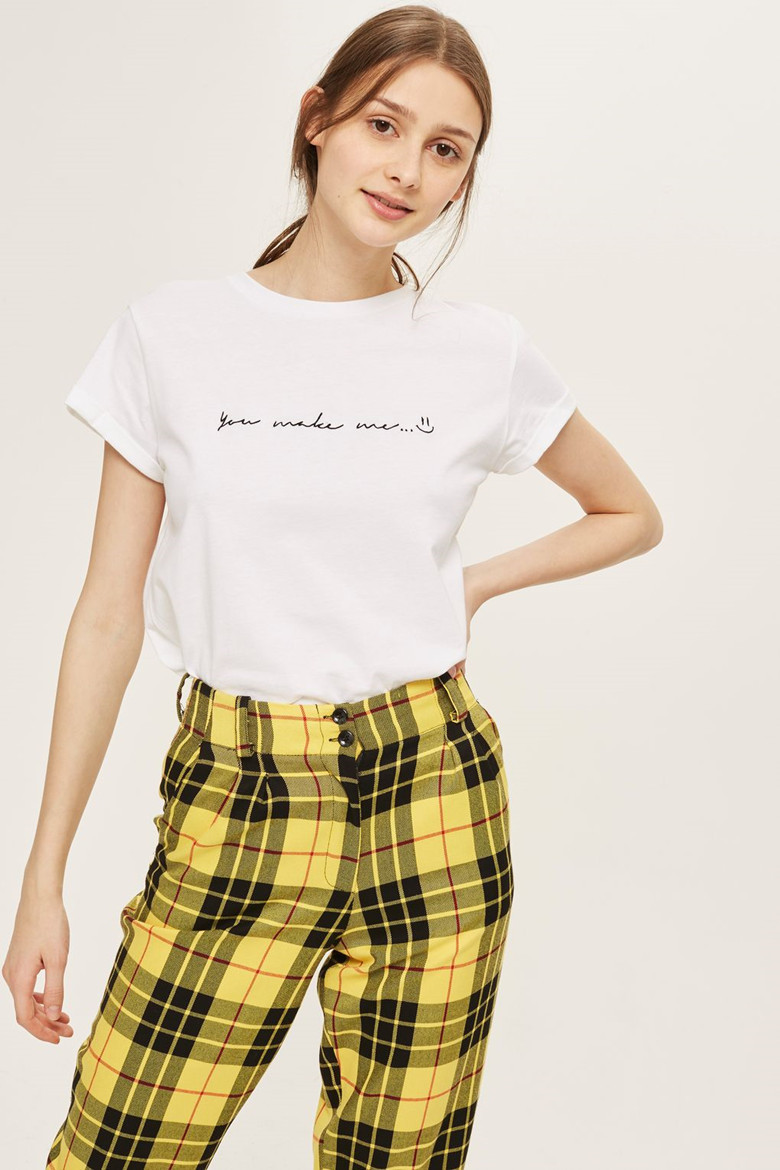 TopShop Make Smile T-Shirt ¿É°®Ð¦Á³LOGO¶ÌÐä×Öĸͼ°¸Ó¡»¨TÐô