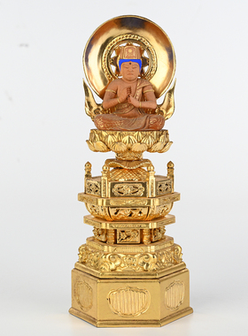 致福平安出口转内销鎏金靠背描金佛像