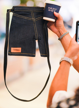 蓝布屋创意牛仔包袋男女单肩包迷你便携斜挎包个性裤衩包100KC