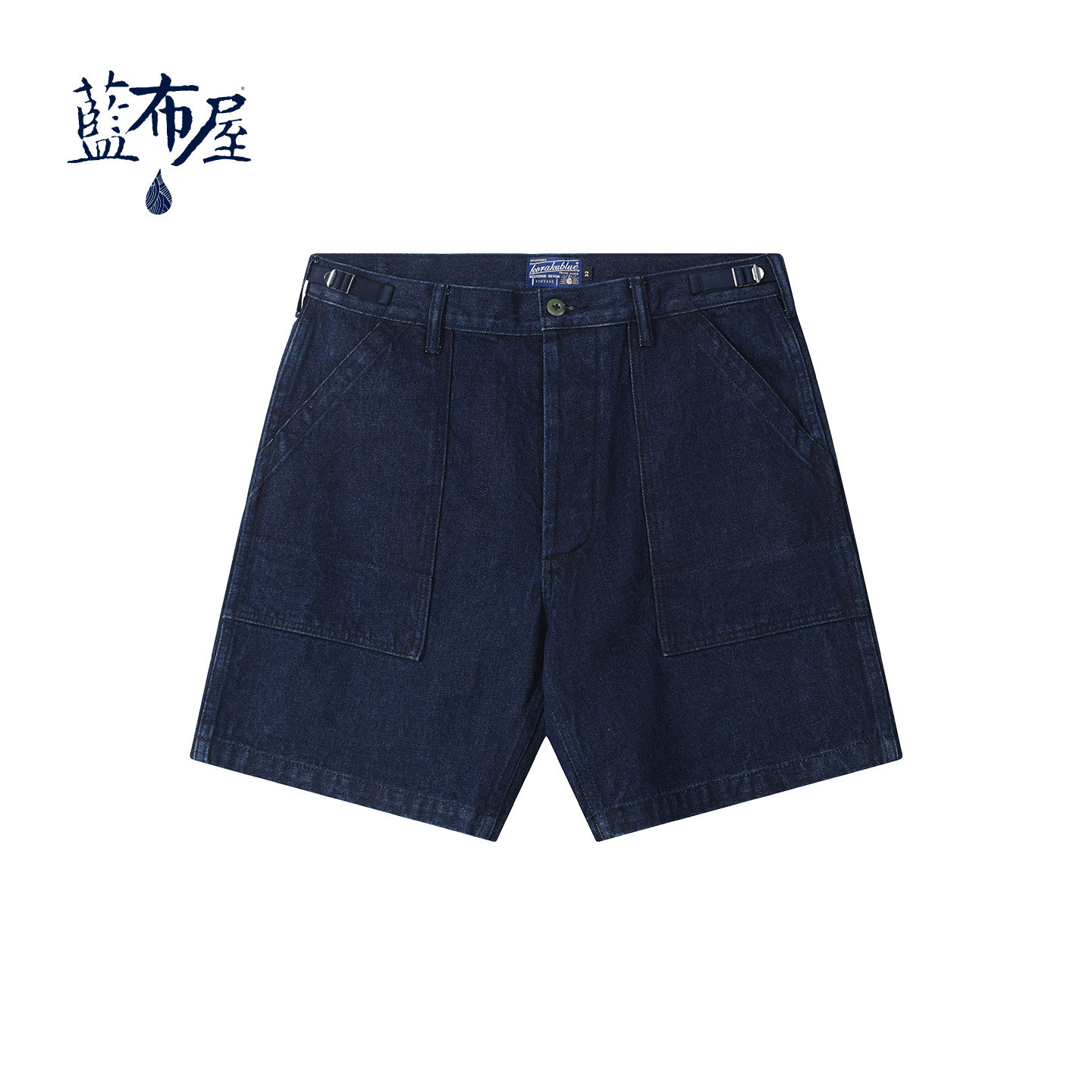 美式复古P41工装宽松牛仔短裤图片