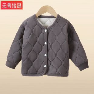 秋冬季 宝宝无骨家居男女童校服神器三层夹棉内胆儿童保暖上衣棉服