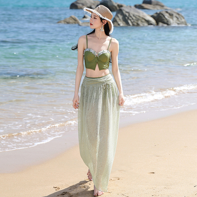 泳衣女款分体比基尼三件套长裙