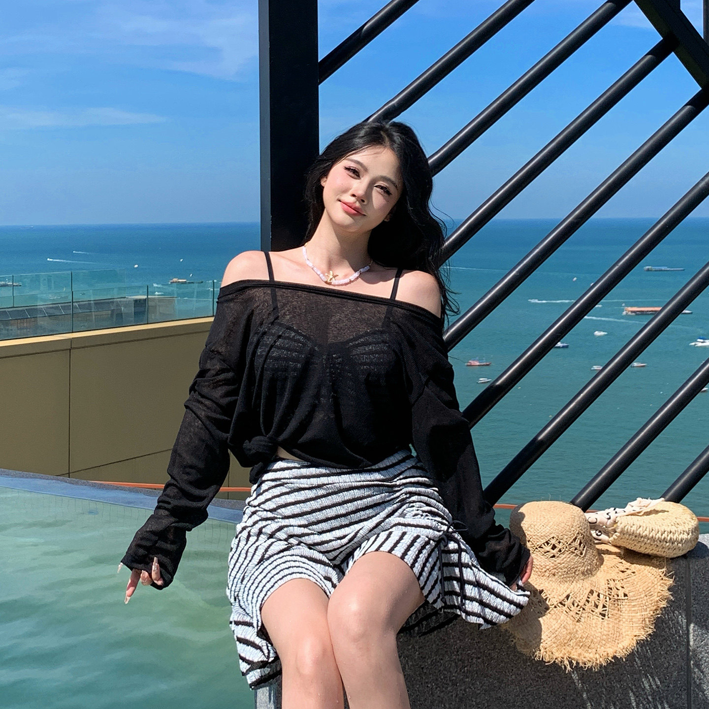 泳衣女款分体三件套罩衫性感大码胖mm微胖女孩遮肉高级感温泉泳装