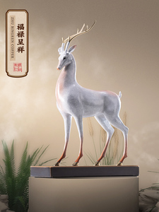 朱秉仁铜业富禄城翔铜业家居工艺办公室装饰小鹿饰品客厅创意装饰
